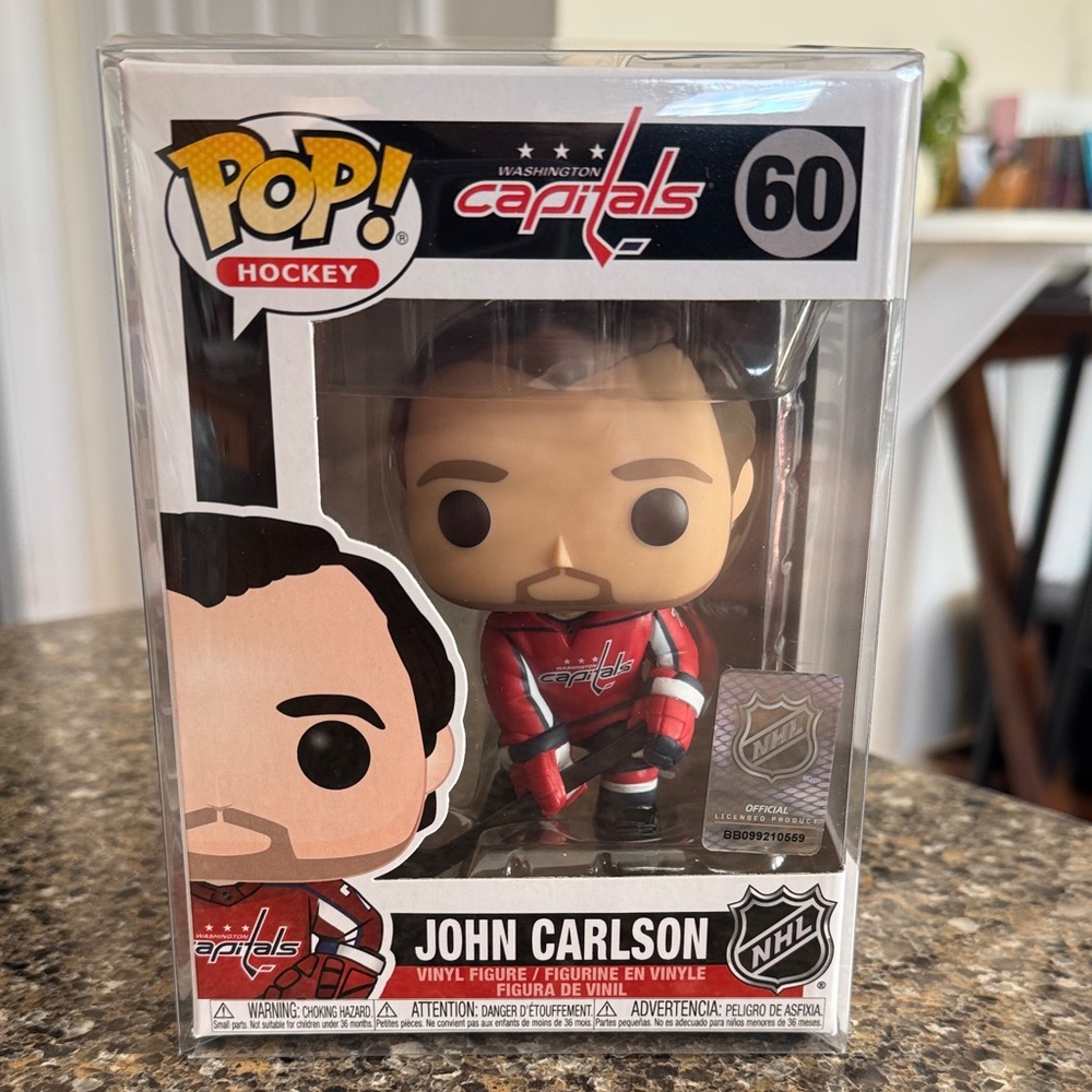 NEW Funko Pop Washington Capitals John Carlson Hockey Figure #60 w/Display Box - Picture 1 of 6